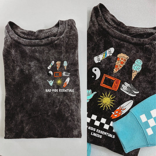 Rad kids essentials Tee (front & back)