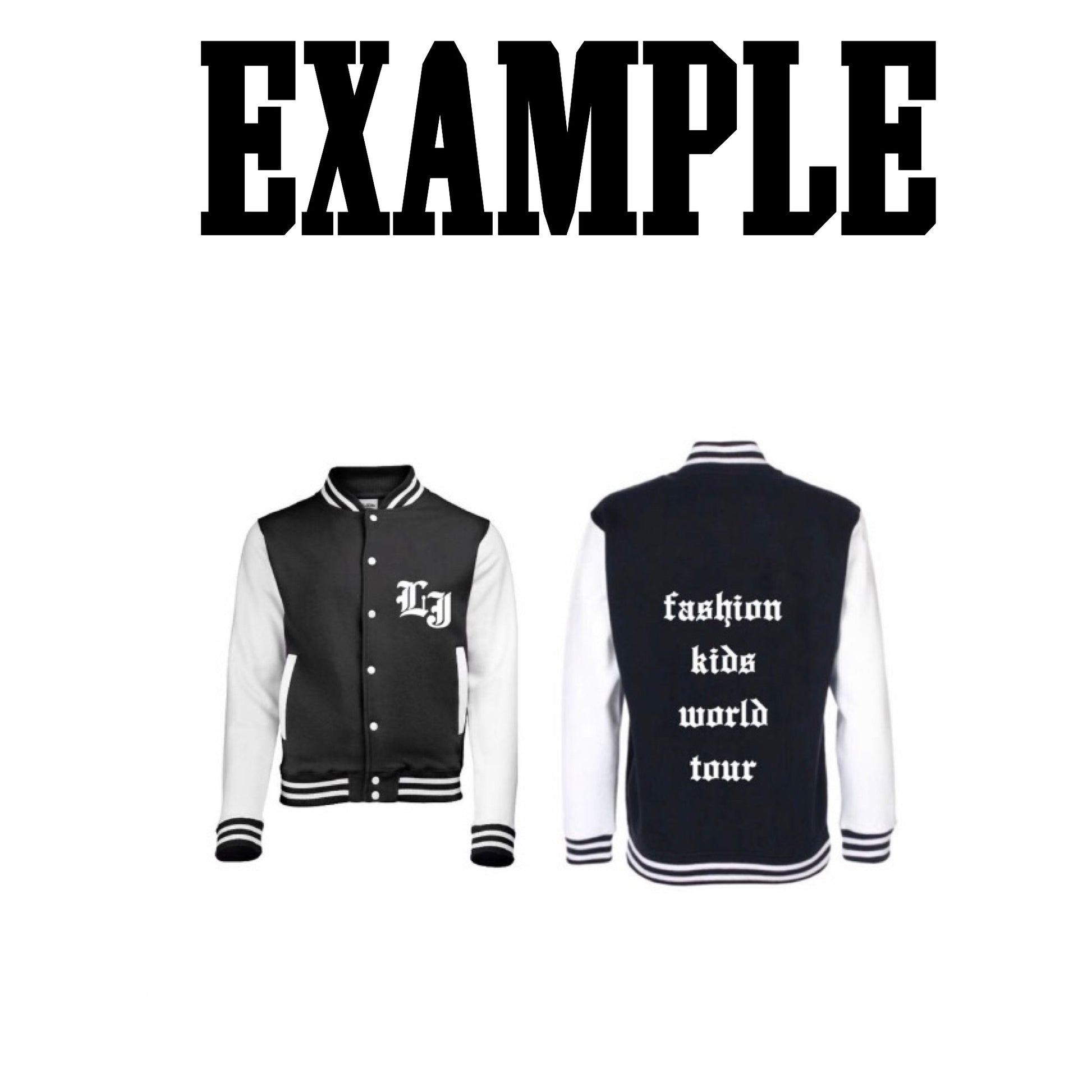 Personalized Kids Sweatshirt Varsity Jacket DESIGN YOUR OWN